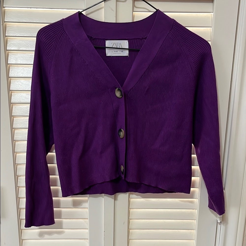 Zara Girls Purple Sweater